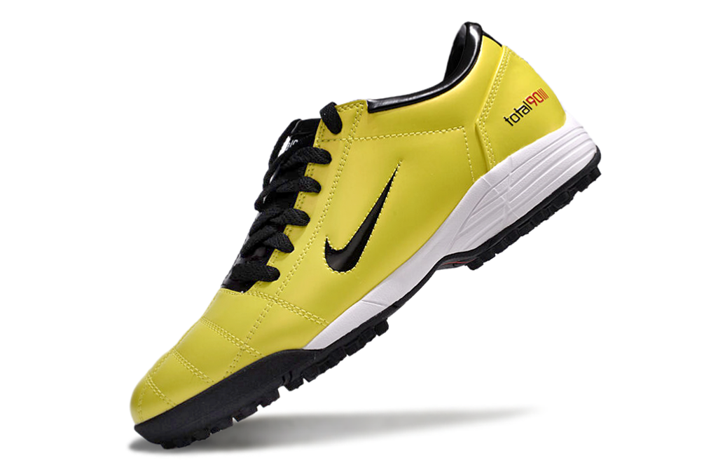 T90 Series MD Turf Soccer Shoes with Grass Spikes - Black/Yellow/White