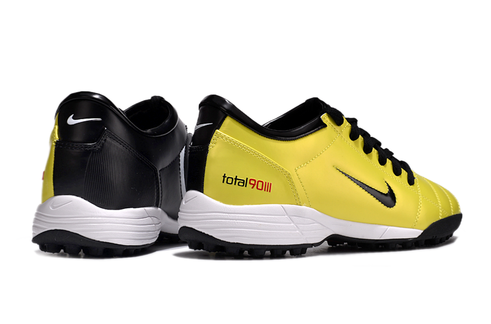 T90 Series MD Turf Soccer Shoes with Grass Spikes - Black/Yellow/White