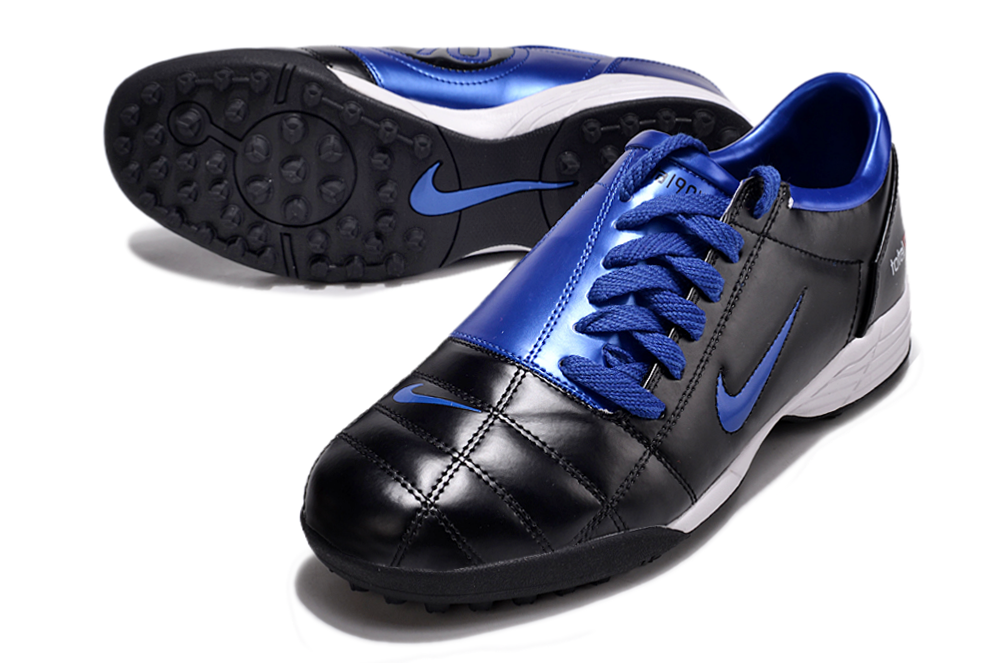 T90 Series MD Turf Soccer Shoes with Grass Spikes - Blue Void/Black/White