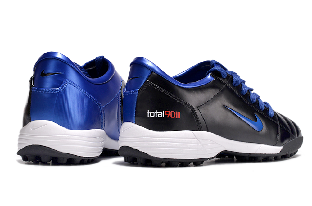 T90 Series MD Turf Soccer Shoes with Grass Spikes - Blue Void/Black/White