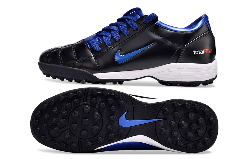 T90 Series MD Turf Soccer Shoes with Grass Spikes - Blue Void/Black/White