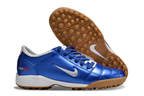 T90 Series MD Turf Soccer Shoes with Grass Spikes - Blue Void/Lt Smoke Grey/White/Brown