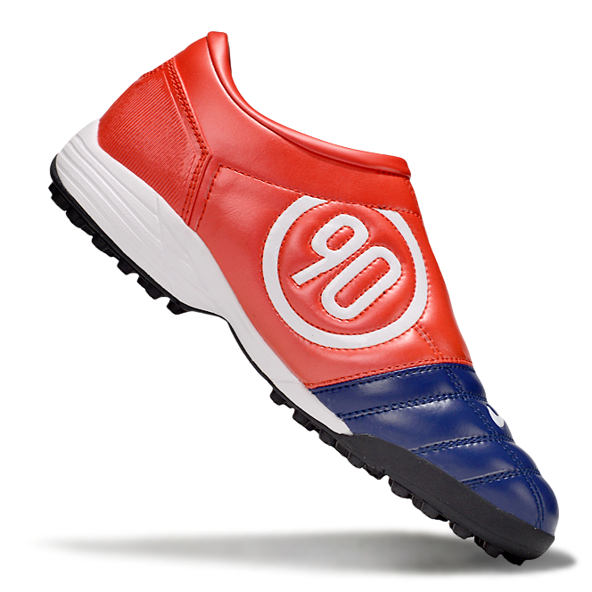 T90 Series MD Turf Soccer Shoes with Grass Spikes - Blue Void/Orange/White/Black