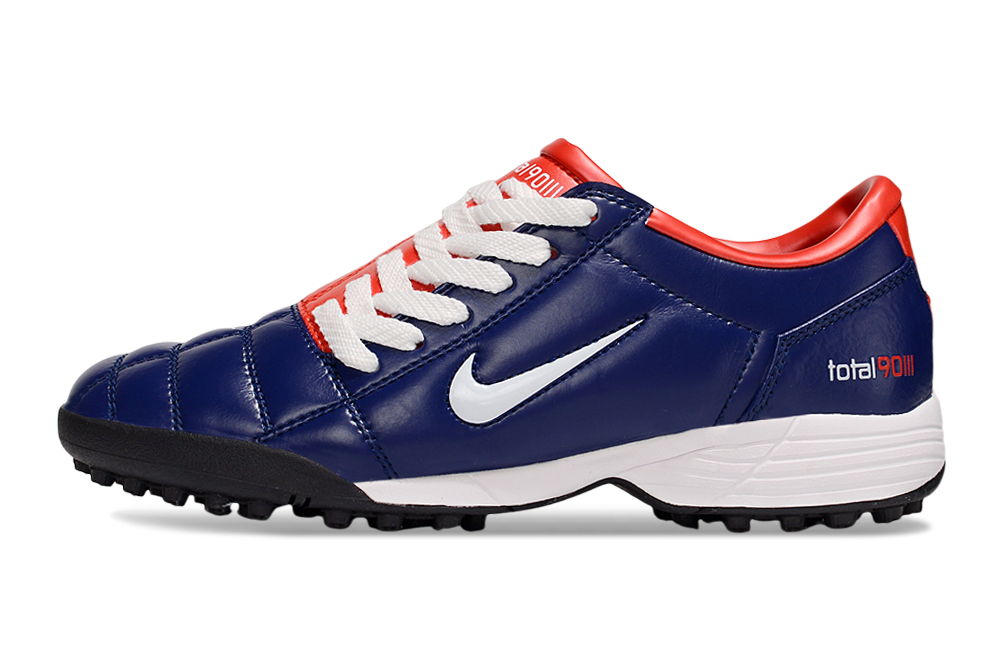 T90 Series MD Turf Soccer Shoes with Grass Spikes - Blue Void/Orange/White/Black