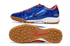 T90 Series MD Turf Soccer Shoes with Grass Spikes - Blue Void/Red/Gold/White