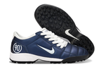 T90 Series MD Turf Soccer Shoes with Grass Spikes - Blue/White/Black