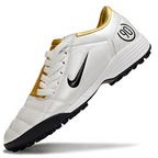 T90 Series MD Turf Soccer Shoes with Grass Spikes - Gold/White/Black