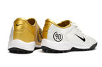 T90 Series MD Turf Soccer Shoes with Grass Spikes - Gold/White/Black