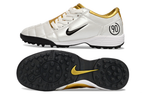 T90 Series MD Turf Soccer Shoes with Grass Spikes - Gold/White/Black