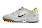 T90 Series MD Turf Soccer Shoes with Grass Spikes - Gold/White/Black/Brown