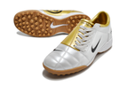 T90 Series MD Turf Soccer Shoes with Grass Spikes - Gold/White/Black/Brown
