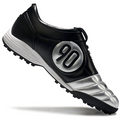 T90 Series MD Turf Soccer Shoes with Grass Spikes - Metallic Silver/Black/White