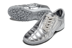 T90 Series MD Turf Soccer Shoes with Grass Spikes - Metallic Silver/Gray/White