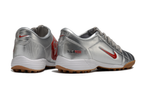 T90 Series MD Turf Soccer Shoes with Grass Spikes - Metallic Silver/Orange/Brown