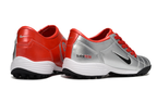 T90 Series MD Turf Soccer Shoes with Grass Spikes - Metallic Silver/Orange/White/Black