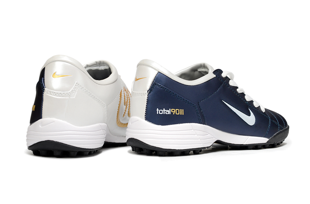 T90 Series MD Turf Soccer Shoes with Grass Spikes - Navy/White/Yellow/Black