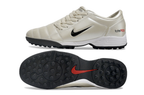 T90 Series MD Turf Soccer Shoes with Grass Spikes - Off White/White/Black