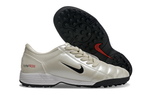 T90 Series MD Turf Soccer Shoes with Grass Spikes - Off White/White/Black