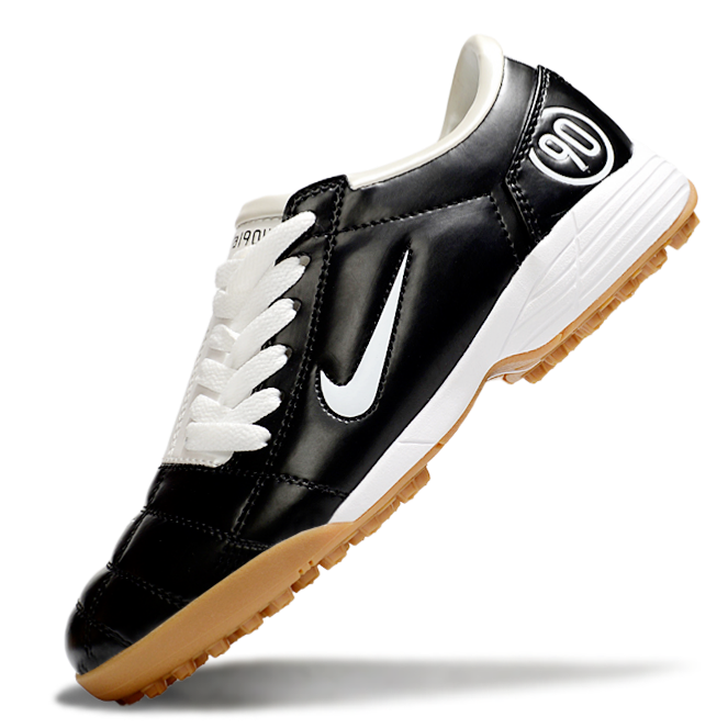 T90 Series MD Turf Soccer Shoes with Grass Spikes - Off White/White/Black/Brown