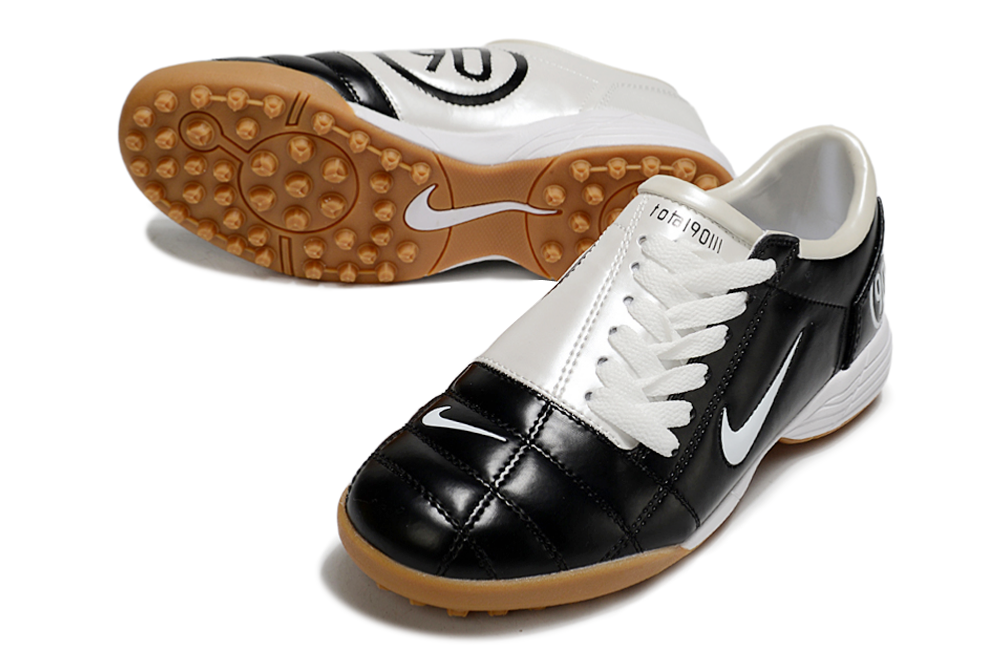 T90 Series MD Turf Soccer Shoes with Grass Spikes - Off White/White/Black/Brown