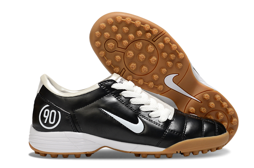 T90 Series MD Turf Soccer Shoes with Grass Spikes - Off White/White/Black/Brown