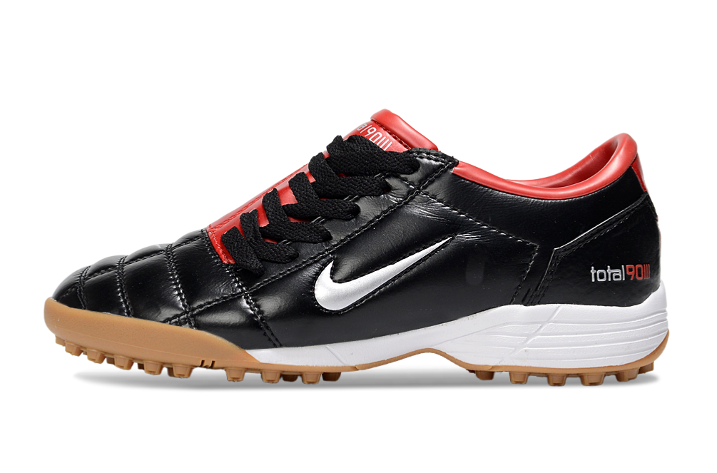 T90 Series MD Turf Soccer Shoes with Grass Spikes - Orange/Black/White/Silver