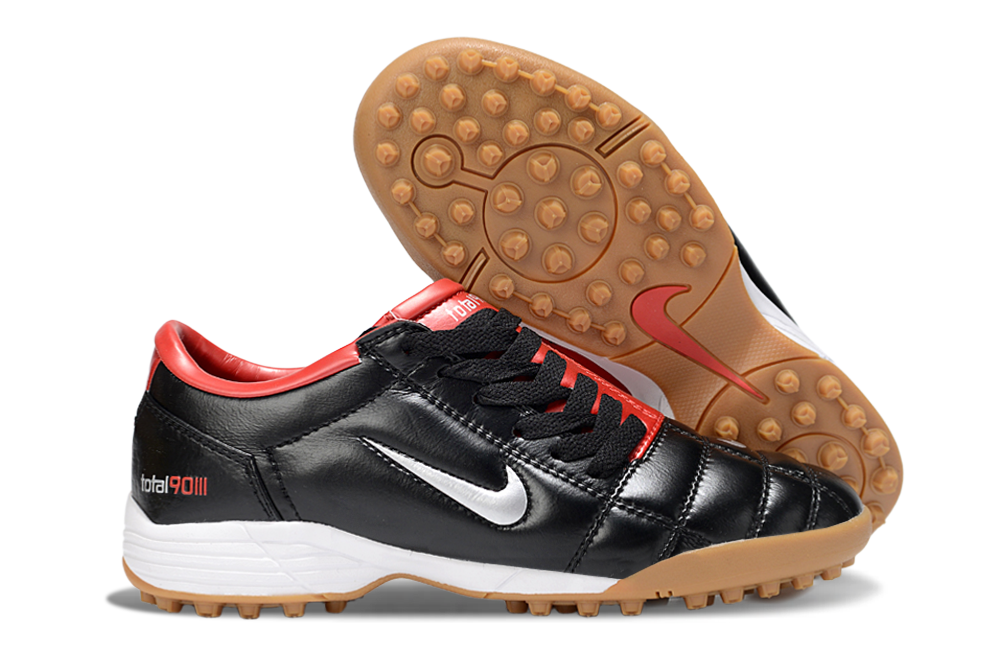 T90 Series MD Turf Soccer Shoes with Grass Spikes - Orange/Black/White/Silver