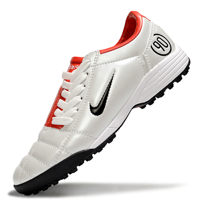 T90 Series MD Turf Soccer Shoes with Grass Spikes - Orange/White/Black