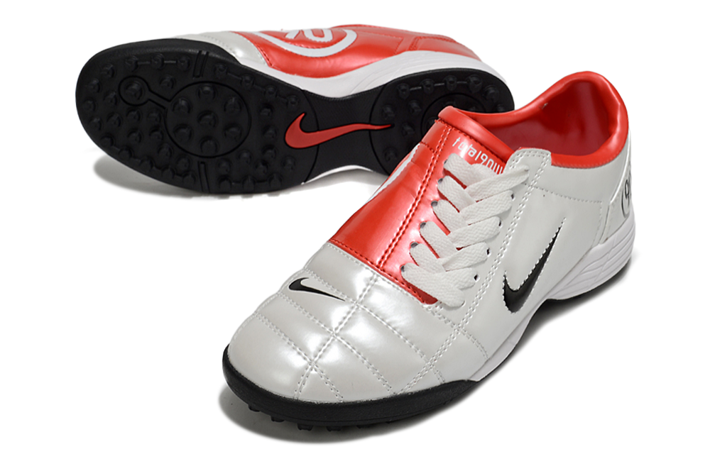 T90 Series MD Turf Soccer Shoes with Grass Spikes - Orange/White/Black