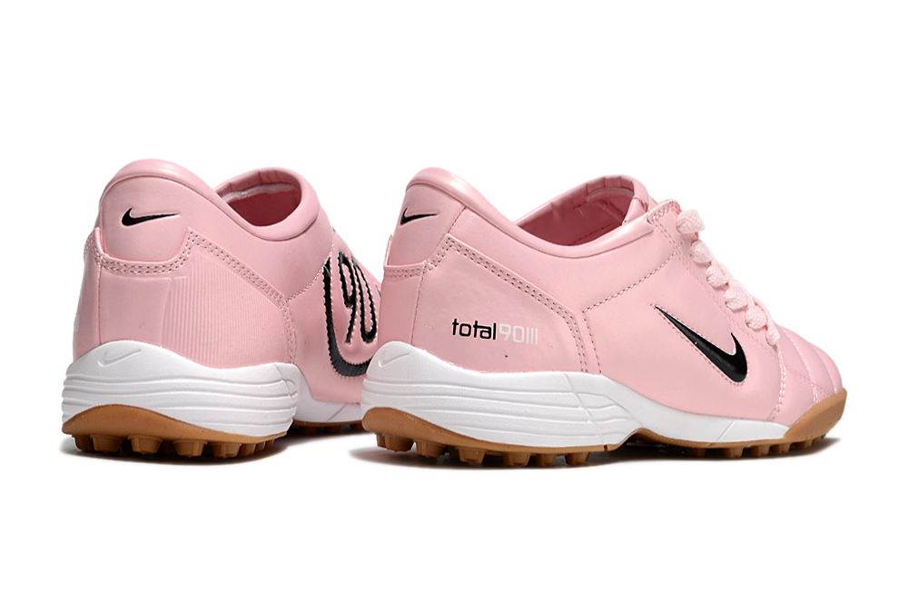 T90 Series MD Turf Soccer Shoes with Grass Spikes - Pink/White/Black/Brown