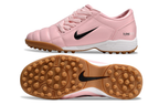 T90 Series MD Turf Soccer Shoes with Grass Spikes - Pink/White/Black/Brown
