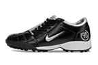 T90 Series MD Turf Soccer Shoes with Grass Spikes - Silver/Black/White