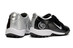 T90 Series MD Turf Soccer Shoes with Grass Spikes - Silver/Black/White