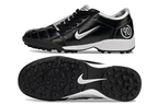 T90 Series MD Turf Soccer Shoes with Grass Spikes - Silver/Black/White