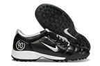 T90 Series MD Turf Soccer Shoes with Grass Spikes - Silver/Black/White