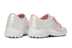 T90 Series MD Turf Soccer Shoes with Grass Spikes - Silver/Pink/White