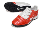 T90 Series MD Turf Soccer Shoes with Grass Spikes - White/Orange/Black