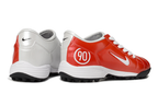 T90 Series MD Turf Soccer Shoes with Grass Spikes - White/Orange/Black