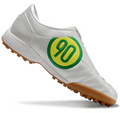T90 Series MD Turf Soccer Shoes with Grass Spikes - White/Yellow/Green/Brown