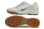 T90 Series MD Turf Soccer Shoes with Grass Spikes - White/Yellow/Green/Brown
