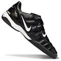 T90 Series Reverse Tongue Microfiber Indoor Flat Turf TF Soccer Shoes - Black/White