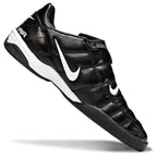 T90 Series Reverse Tongue Microfiber Indoor Flat Turf TF Soccer Shoes - Black/White