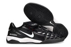 T90 Series Reverse Tongue Microfiber Indoor Flat Turf TF Soccer Shoes - Black/White