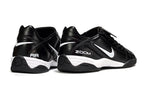 T90 Series Reverse Tongue Microfiber Indoor Flat Turf TF Soccer Shoes - Black/White