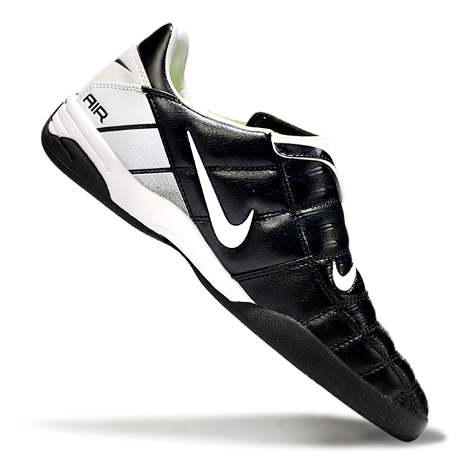 T90 Series Reverse Tongue Microfiber Indoor Flat Turf TF Soccer Shoes - Black/White/Gray