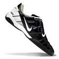 T90 Series Reverse Tongue Microfiber Indoor Flat Turf TF Soccer Shoes - Black/White/Gray