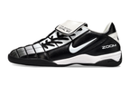 T90 Series Reverse Tongue Microfiber Indoor Flat Turf TF Soccer Shoes - Black/White/Gray