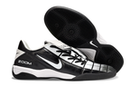 T90 Series Reverse Tongue Microfiber Indoor Flat Turf TF Soccer Shoes - Black/White/Gray