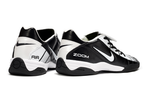 T90 Series Reverse Tongue Microfiber Indoor Flat Turf TF Soccer Shoes - Black/White/Gray