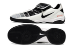 T90 Series Reverse Tongue Microfiber Indoor Flat Turf TF Soccer Shoes - Metallic Silver/White/Black